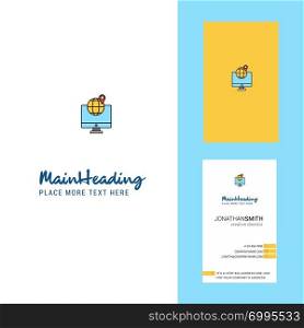 FInd location Creative Logo and business card. vertical Design Vector