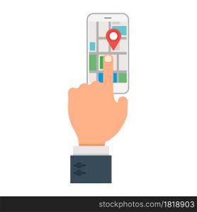 Find location icon vector illustration travel symbol pin. Hand direction navigation find location road place search gps marker position street. Web route concept travel destination pointer cartography