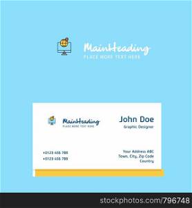 FInd location logo Design with business card template. Elegant corporate identity. - Vector