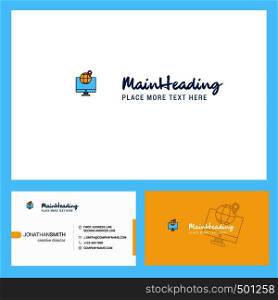 FInd location Logo design with Tagline & Front and Back Busienss Card Template. Vector Creative Design