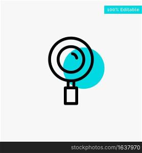 Find, Magnifier, Magnifying, Search turquoise highlight circle point Vector icon