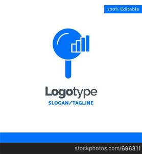 Find, Search, Service, Signal Blue Solid Logo Template. Place for Tagline