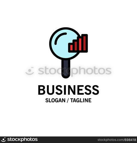Find, Search, Service, Signal Business Logo Template. Flat Color
