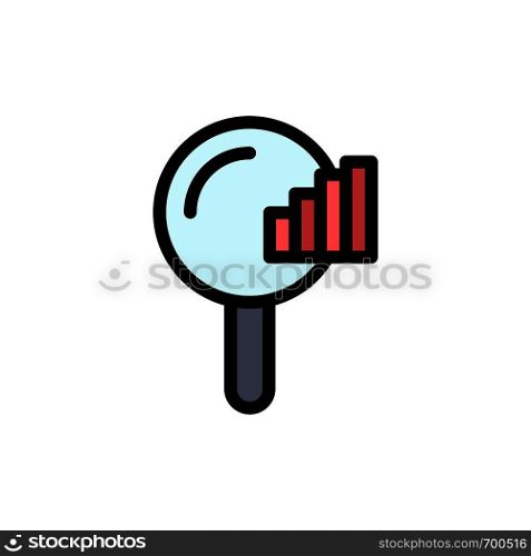 Find, Search, Service, Signal Flat Color Icon. Vector icon banner Template