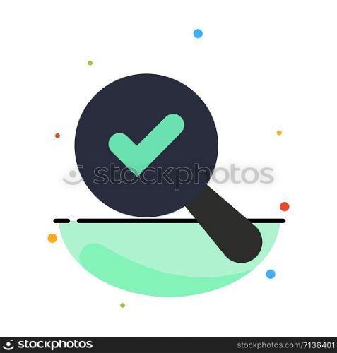 Find, Search, View Abstract Flat Color Icon Template