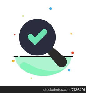 Find, Search, View Abstract Flat Color Icon Template