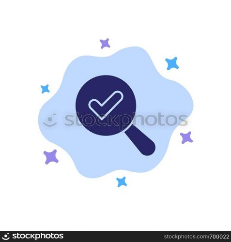 Find, Search, View Blue Icon on Abstract Cloud Background