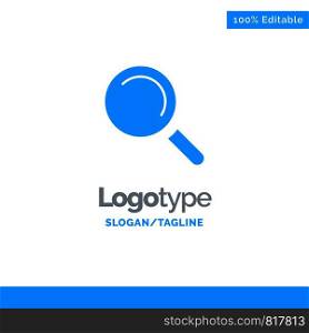Find, Search, View Blue Solid Logo Template. Place for Tagline