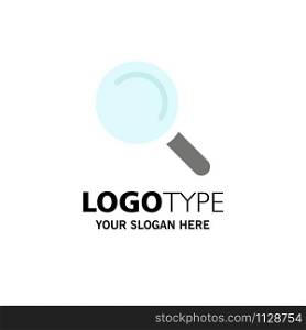 Find, Search, View Business Logo Template. Flat Color