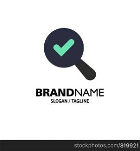 Find, Search, View Business Logo Template. Flat Color