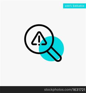 Find, Search, View, Error turquoise highlight circle point Vector icon