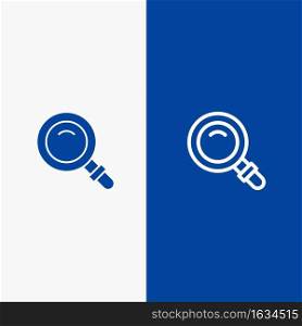 Find, Search, View, Glass Line and Glyph Solid icon Blue banner Line and Glyph Solid icon Blue banner
