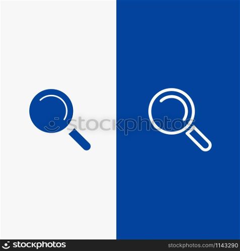Find, Search, View Line and Glyph Solid icon Blue banner Line and Glyph Solid icon Blue banner