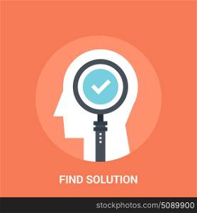 find solution icon concept. Abstract vector illustration of find solution icon concept