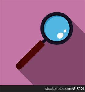 Find solution magnify glass icon. Flat illustration of find solution magnify glass vector icon for web design. Find solution magnify glass icon, flat style