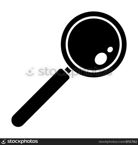 Find solution magnify glass icon. Simple illustration of find solution magnify glass vector icon for web design isolated on white background. Find solution magnify glass icon, simple style