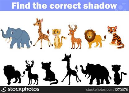 Find the correct shadow africa animals