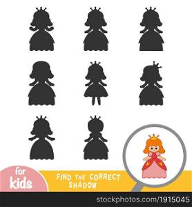 Find the correct shadow, education game for children, Princess