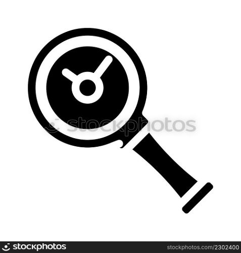 finding time glyph icon vector. finding time sign. isolated contour symbol black illustration. finding time glyph icon vector illustration