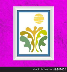 Fine art of abstract style. The layout of a painting, poster, poster or banner in a minimalist design for interior creativity and creative ideas. Artistic illustration of wall paintings and prints