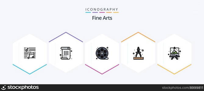 Fine Arts 25 FilledLine icon pack including art. paint. paint. art. paint