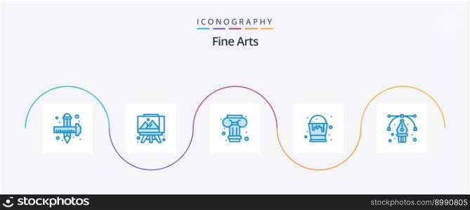 Fine Arts Blue 5 Icon Pack Including design. anchor. art. arts. color