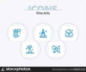 Fine Arts Blue Icon Pack 5 Icon Design. design. circle. art. art. art