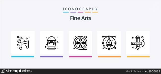 Fine Arts Line 5 Icon Pack Including art. arts. squares. art. paint. Creative Icons Design