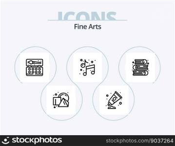 Fine Arts Line Icon Pack 5 Icon Design. design. pencil. paint. paint. art