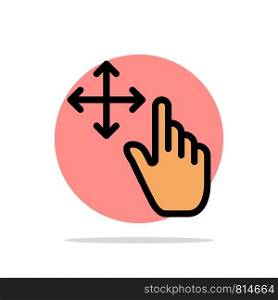 Finger, Gesture, Hold Abstract Circle Background Flat color Icon