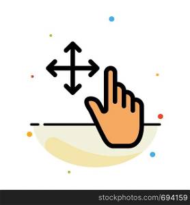 Finger, Gesture, Hold Abstract Flat Color Icon Template