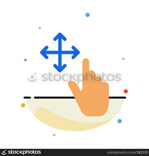 Finger, Gesture, Hold Abstract Flat Color Icon Template