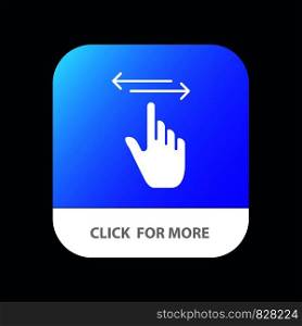 Finger, Gestures, Hand, Left, Right Mobile App Button. Android and IOS Glyph Version
