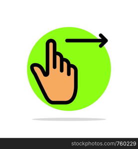 Finger, Gestures, Right, Slide, Swipe Abstract Circle Background Flat color Icon