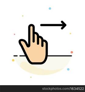 Finger, Gestures, Right, Slide, Swipe Abstract Flat Color Icon Template