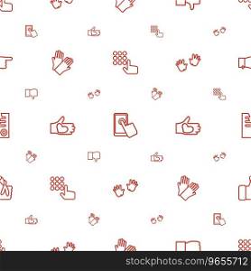 Finger icons pattern seamless white background Vector Image