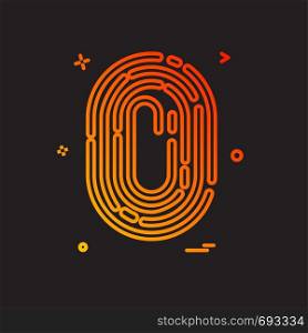 Finger print icon design vector