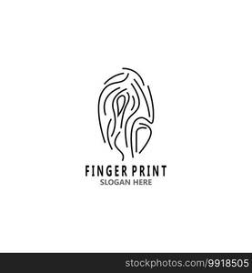 Finger print logo vector template