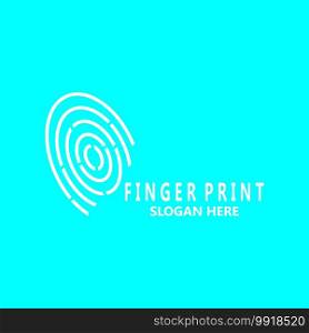 Finger print logo vector template