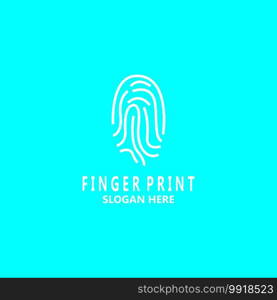 Finger print logo vector template