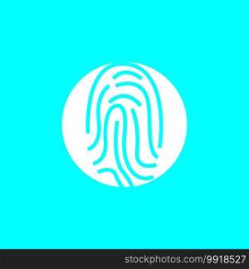Finger print logo vector template