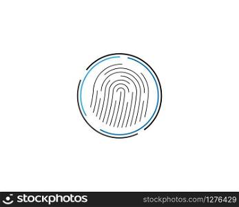 Finger print vector icon illustration design