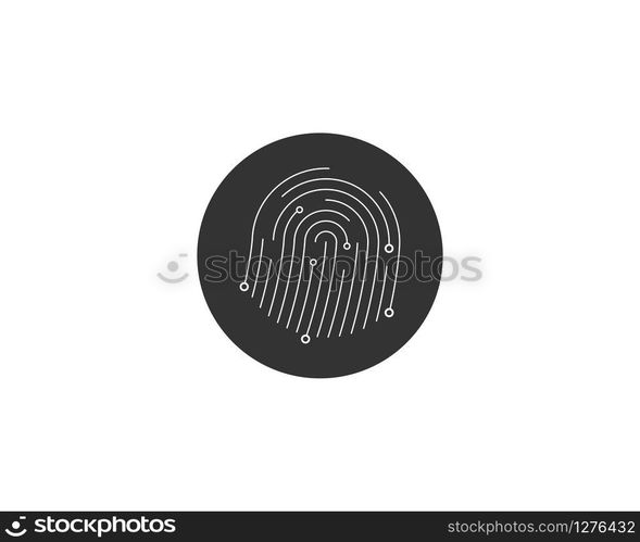 Finger print vector icon illustration design