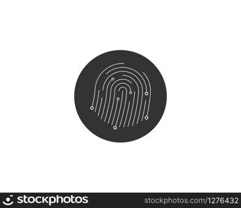 Finger print vector icon illustration design