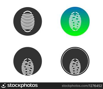 Finger print vector icon illustration design