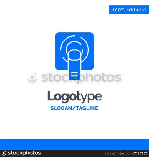 Finger, Touch, Finger Touch, Screen Blue Business Logo Template