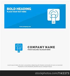 Finger, Touch, Finger Touch, Screen SOlid Icon Website Banner and Business Logo Template