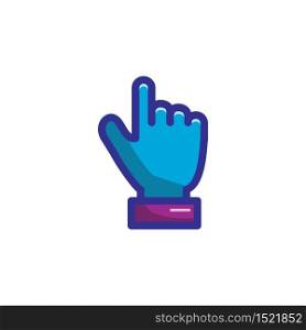 finger touch icon color style design
