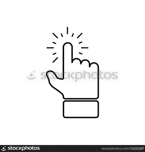 finger touch icon on white background, vector illustration. finger touch icon on white background, vector