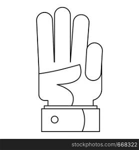 Finger up icon. Outline illustration of finger up vector icon for web. Finger up icon, outline style.